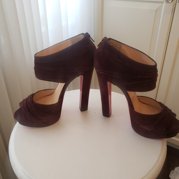 ❤️❤️ SOLD ❤️❤ Christian Louboutin Applique 140 Veau Plump Velour - Picture 3 of 11